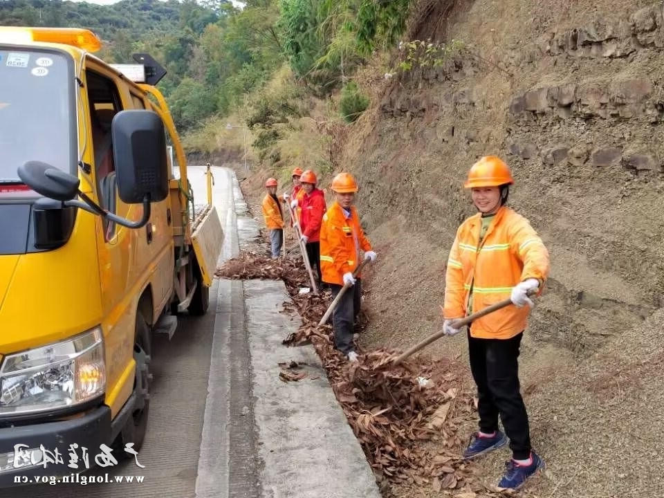 （工作照）十大赌博靠谱信誉的平台女职工杨娜正在与组员们清理残枝枯叶