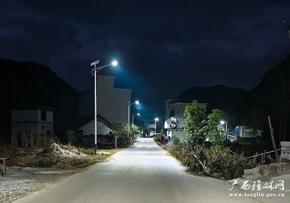 安装太阳能路灯后的杉树脚屯
