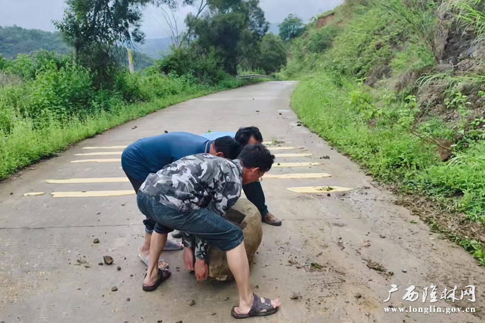 图为央索村党员清理路面落石 十大网赌平台推荐